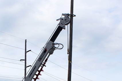 Terex digger derrick pole guides