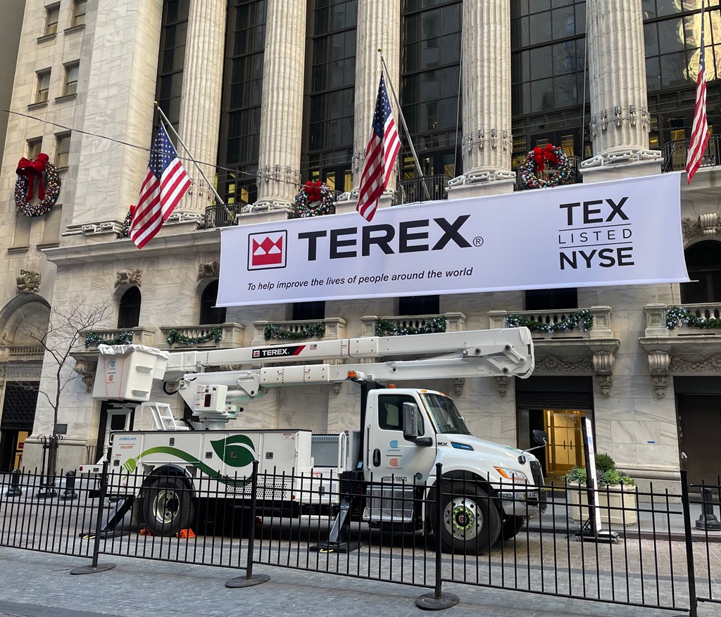 Terex Utilities All-Electric Bucket Truck at NYSE