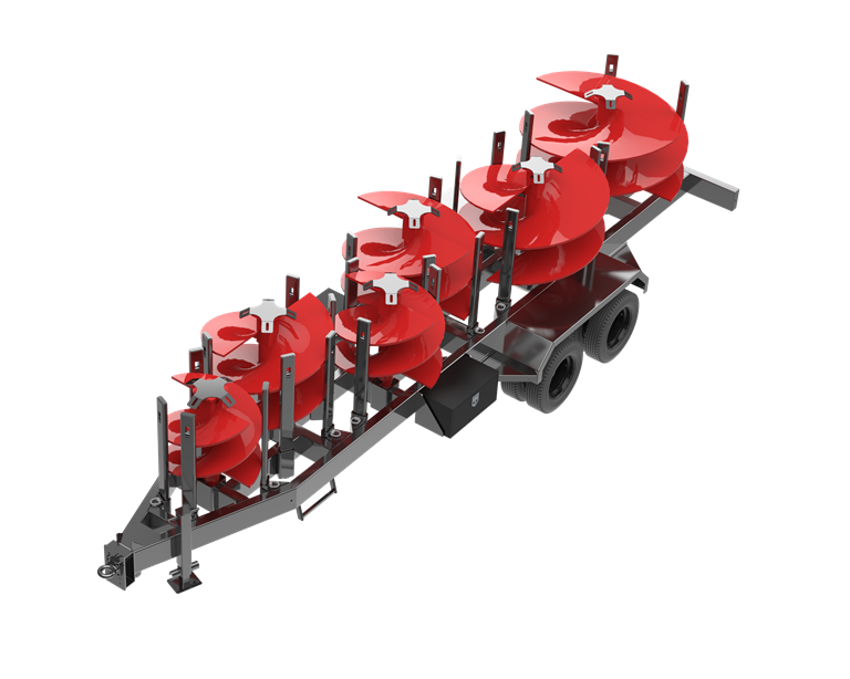 Terex auger trailer 6AT24K top view