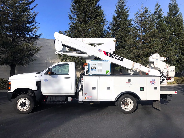 Terex offers SmartPTO on a variety of its Utilities products, which eliminates noise and carbon emissions, lowers operating costs, and extends the life of utility equipment by reducing engine operating hours.